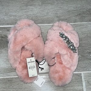 Fuzzy Pink Slippers